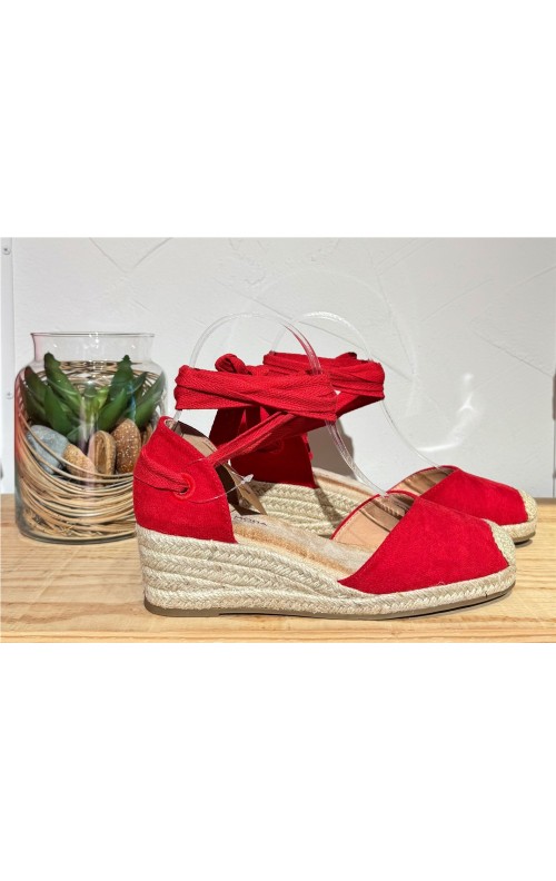 ALPARGATA CUÑA ROJO