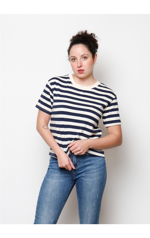 CAMISETA NAVY BEIGE