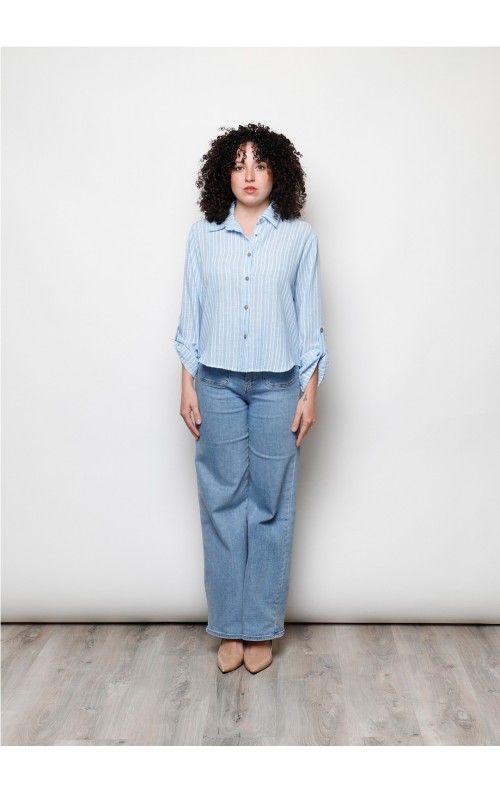 CAMISA AINARA CELESTE