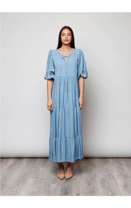 VESTIDO PALMA AZUL
