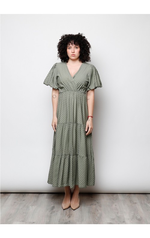 VESTIDO TOPITOS KAKI