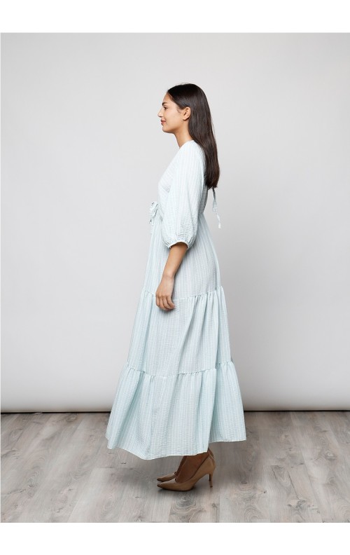 VESTIDO ESTEFANIA VERDE AGUA