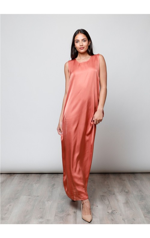 VESTIDO RASO TEJA