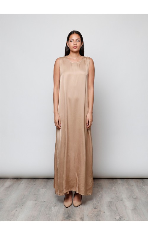VESTIDO RASO MARRON
