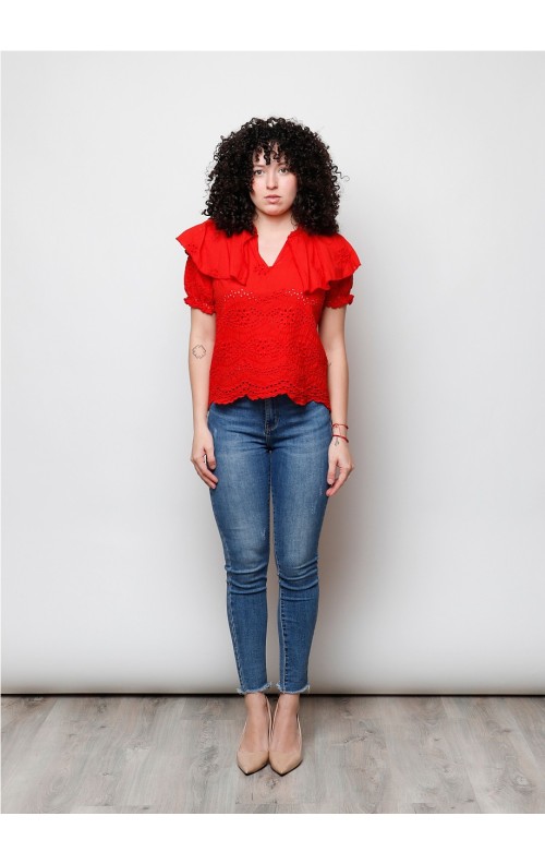 BLUSA CAPA ROJO