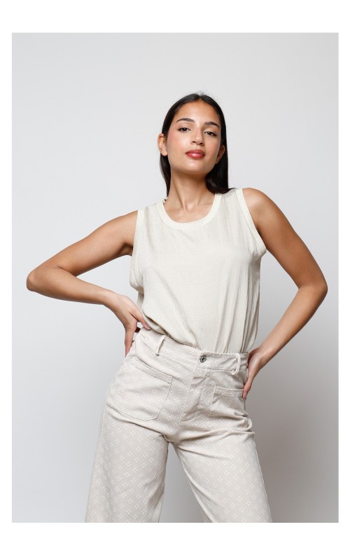 TOP BRILLITO BEIGE