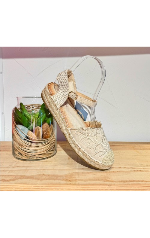 SANDALIA FLOR BEIGE