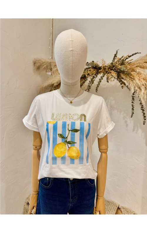 CAMISETA LEMON CELESTE