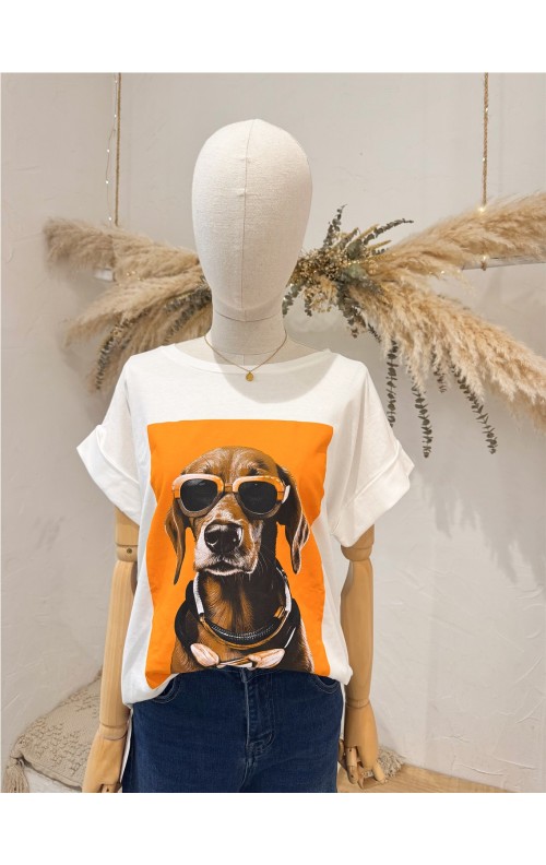 CAMISETA DOG BLANCO