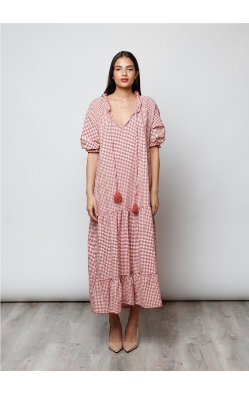 VESTIDO BELEN TEJA