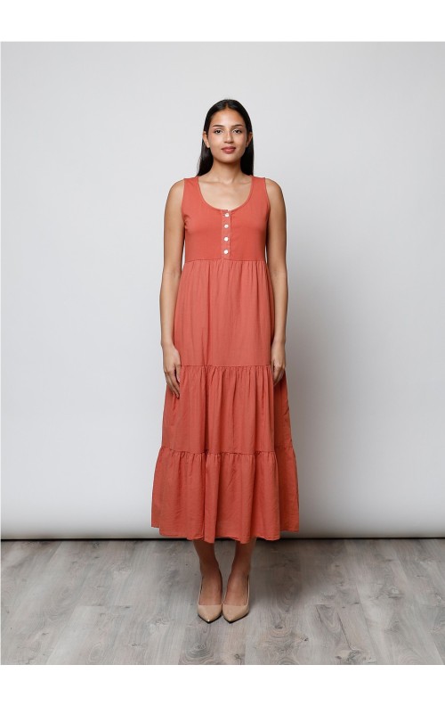 VESTIDO CLARA TEJA