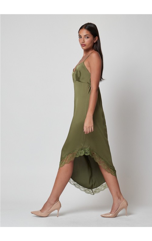 VESTIDO DESIGUAL KAKI 2