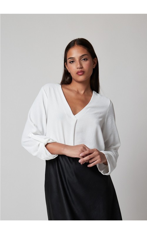 BLUSA CRUZADA BLANCO