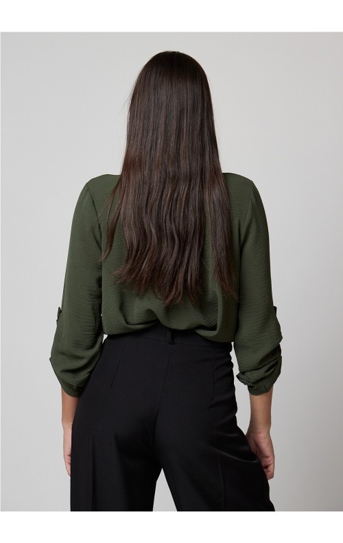 BLUSA CRUZADA KAKI 2