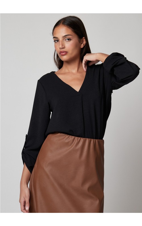 BLUSA CRUZADA NEGRO