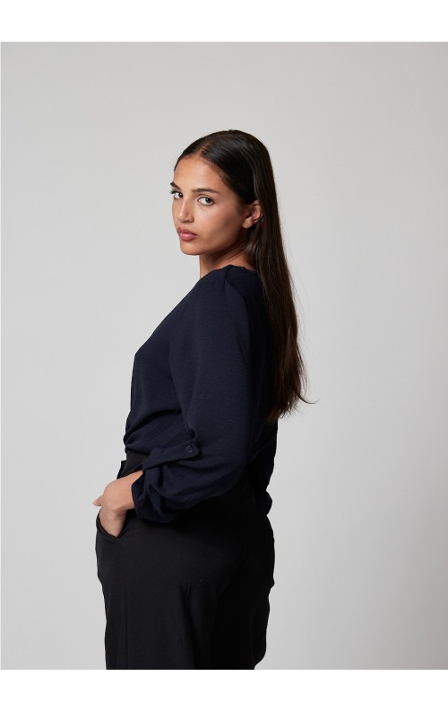 BLUSA CRUZADA MARINO