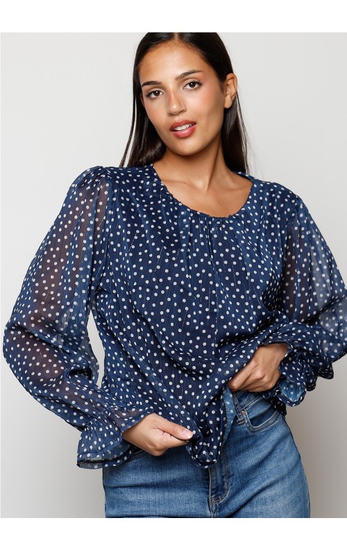 BLUSA TOPITOS MARINO