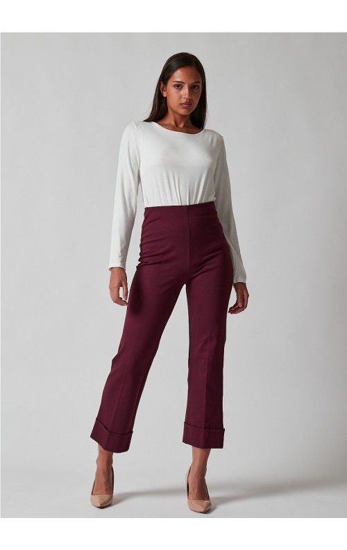 PANTALON SENSE BURDEOS