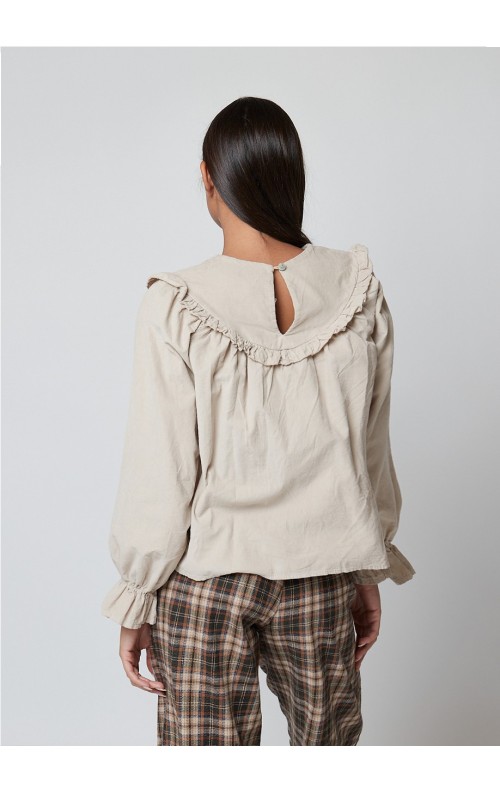 BLUSA MICROPANA BEIGE