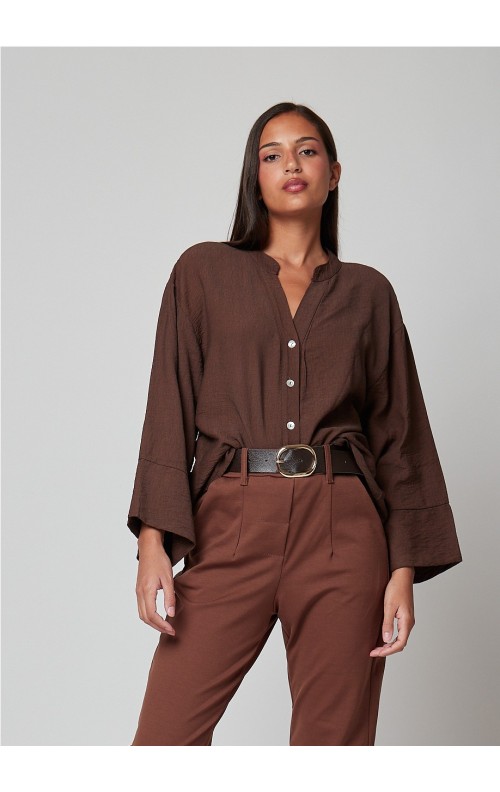 BLUSA LISA CHOCO