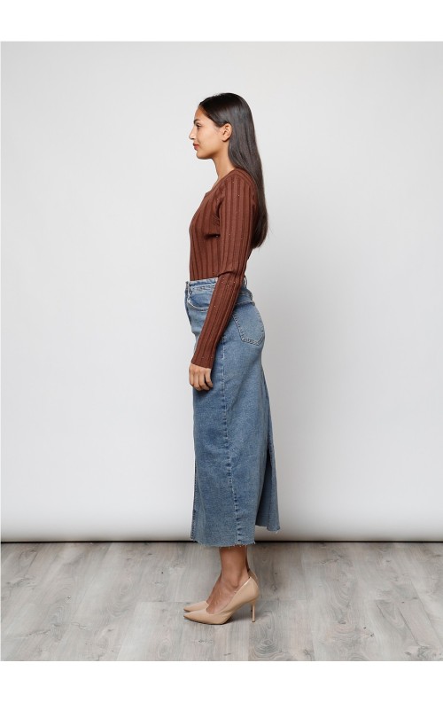 JERSEY MINI BRILLO MARRON