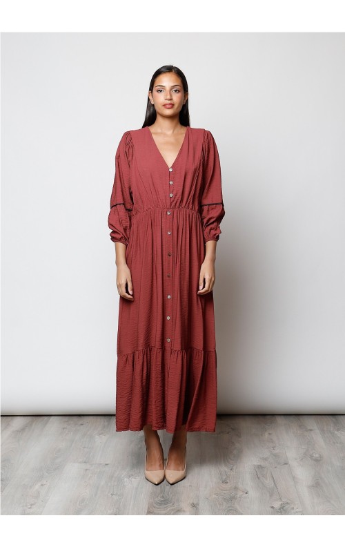 VESTIDO LIDIA GRANATE