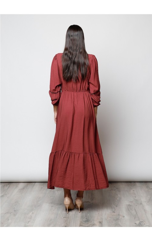 VESTIDO LIDIA GRANATE