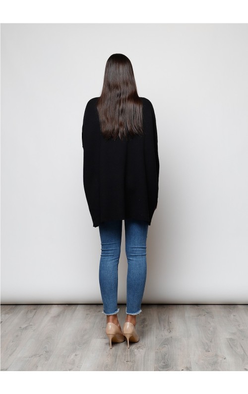 MAXI JERSEY FLOR NEGRO