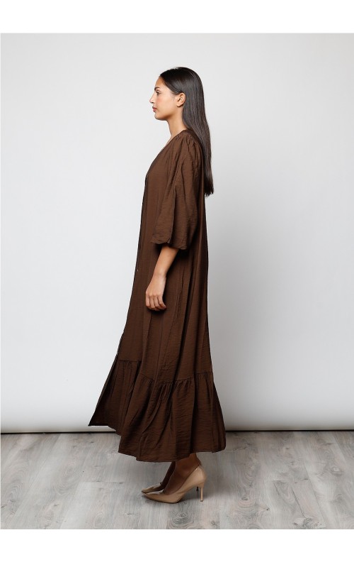 VESTIDO LISO MARRON 2