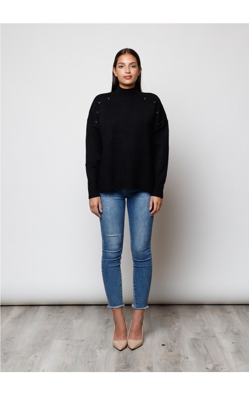 JERSEY BOTONES NEGRO