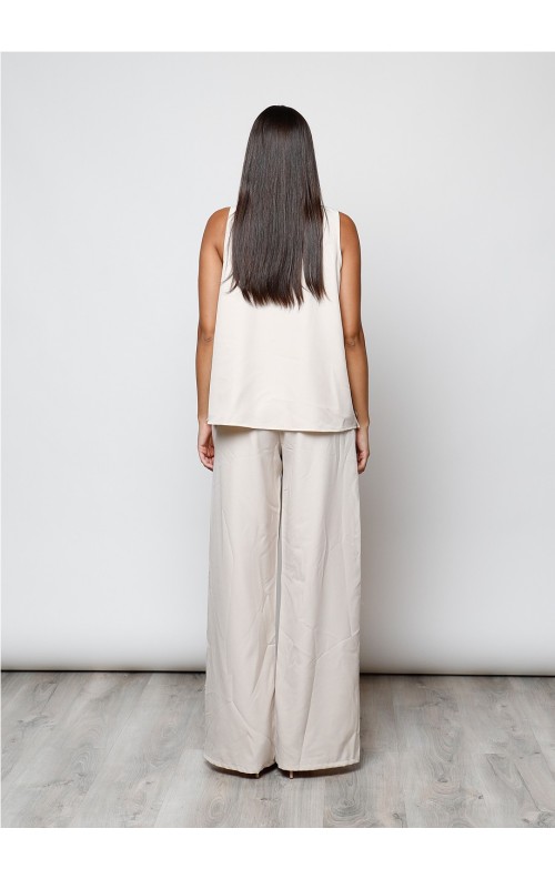 PANTALÓN ANCHO BEIGE
