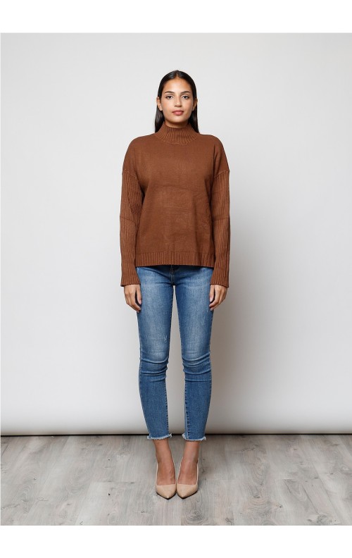 JERSEY CUELLO MARRON