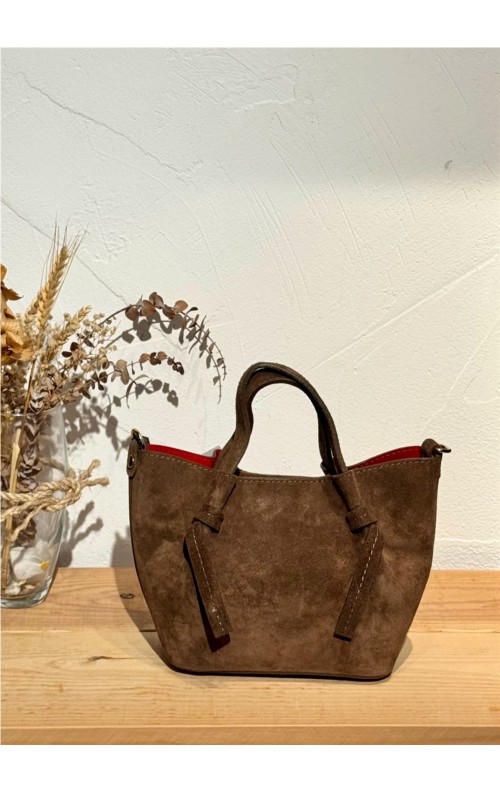 BOLSO PIEL MARRON