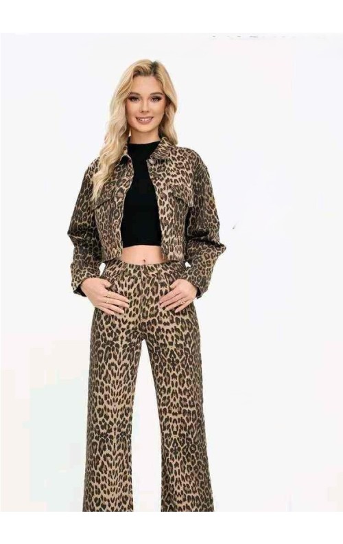 CAZADORA PRINT TAUPE