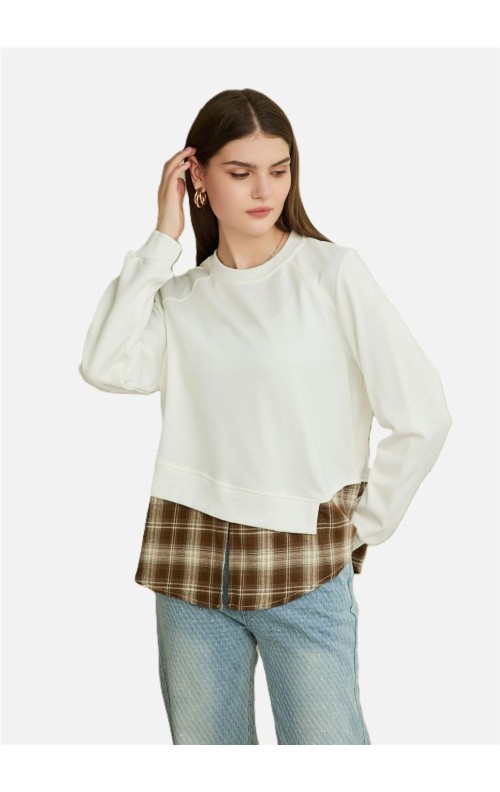 SUDADERA FALDON BLANCO