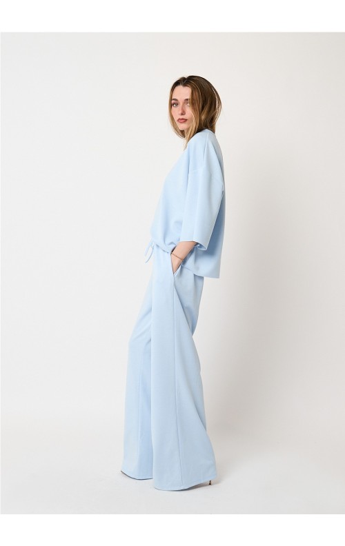 SUDADERA OVER CELESTE