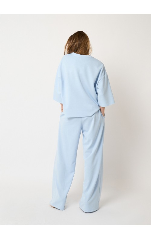 SUDADERA OVER CELESTE