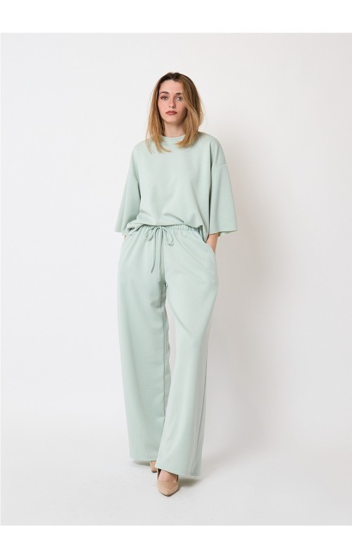 SUDADERA OVER VERDE AGUA