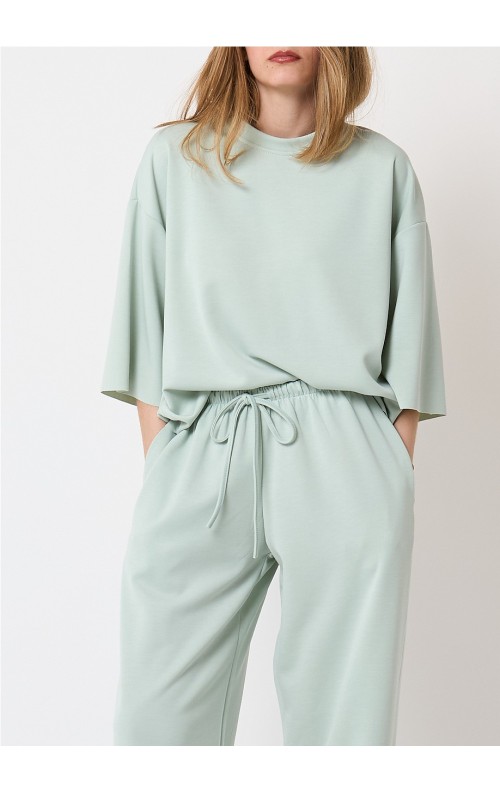 SUDADERA OVER VERDE AGUA