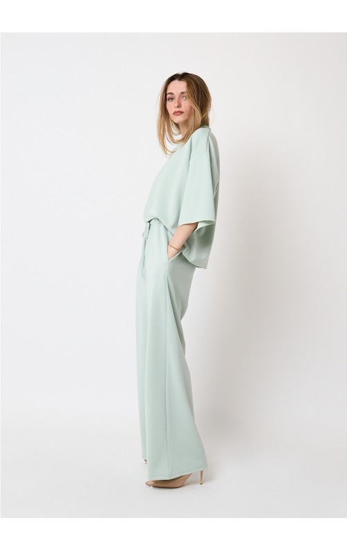 SUDADERA OVER VERDE AGUA