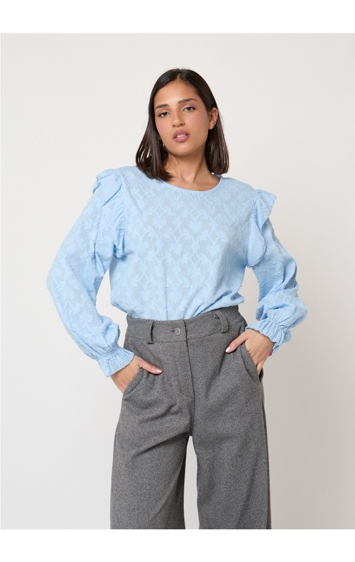 Blusa texturas CELESTE