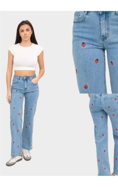 PANTALON FRESAS DENIM