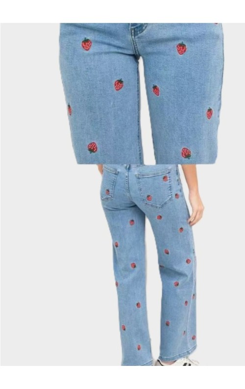 PANTALON FRESAS DENIM