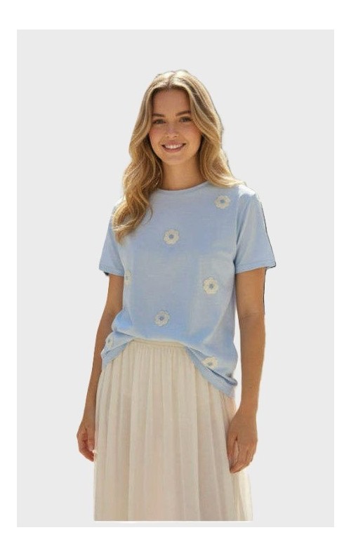 CAMISETA MARGARITA CELESTE