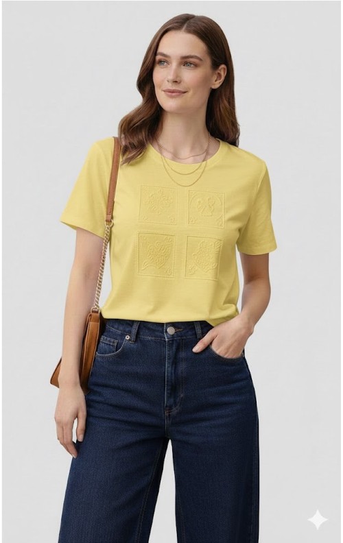 CAMISETA PLANTAS AMARILLO