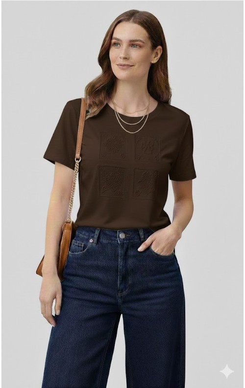 CAMISETA PLANTAS MARRON