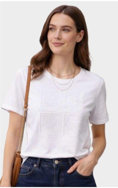 CAMISETA PLANTAS BLANCO