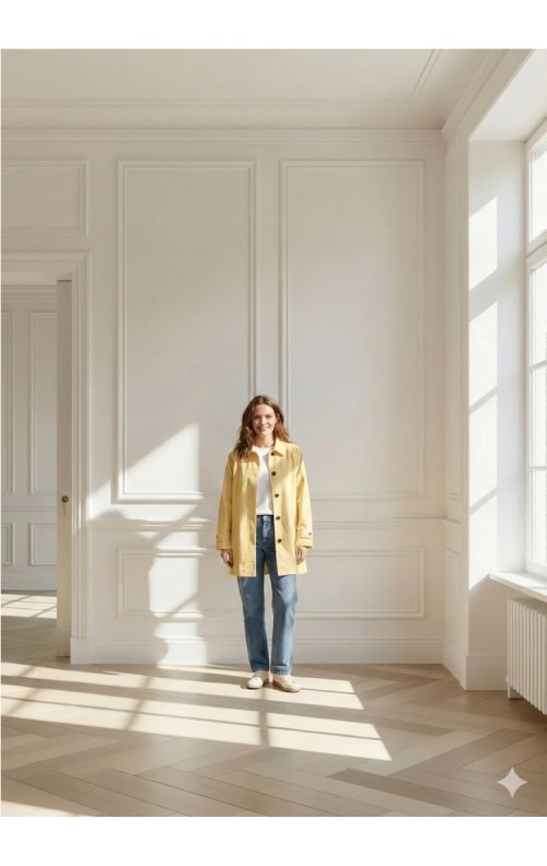 TRENCH LISO AMARILLO