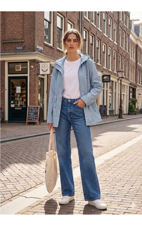 CAZADORA REVERSIBLE CELESTE