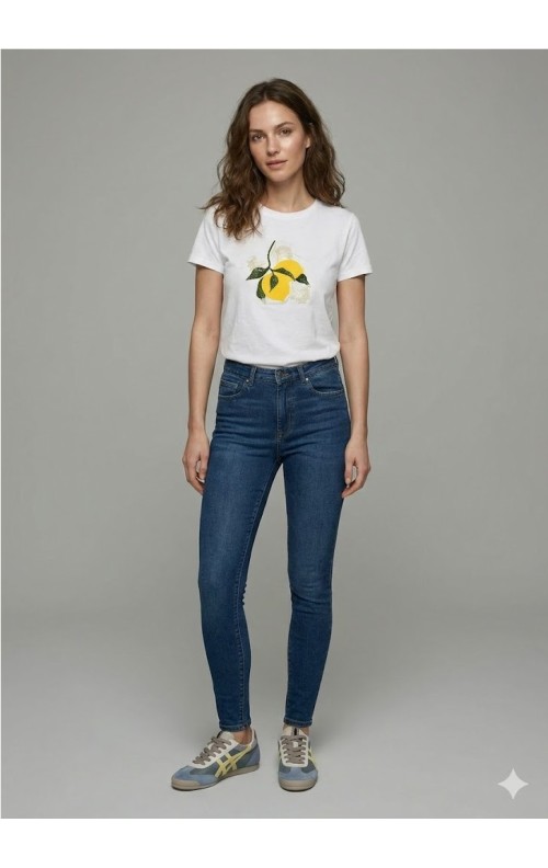 CAMISETA LIMONES BLANCO